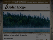 Tablet Screenshot of cedarlodgedells.com